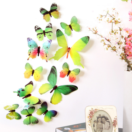 3D dekorace Motýl 12 ks / set