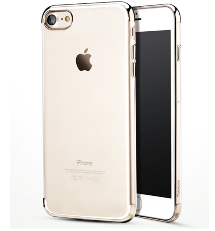 Silikonový obal na iPhone se stříbrnými hranami