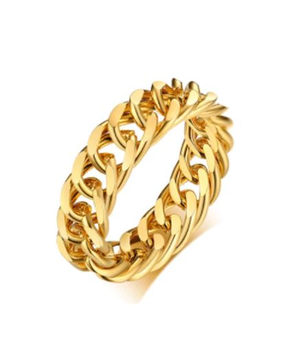 Ocelový prsten Sofia Gold